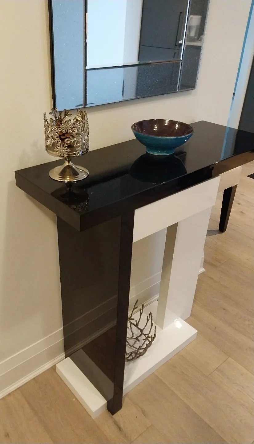Modern Black and White Console Table image indicator(2)