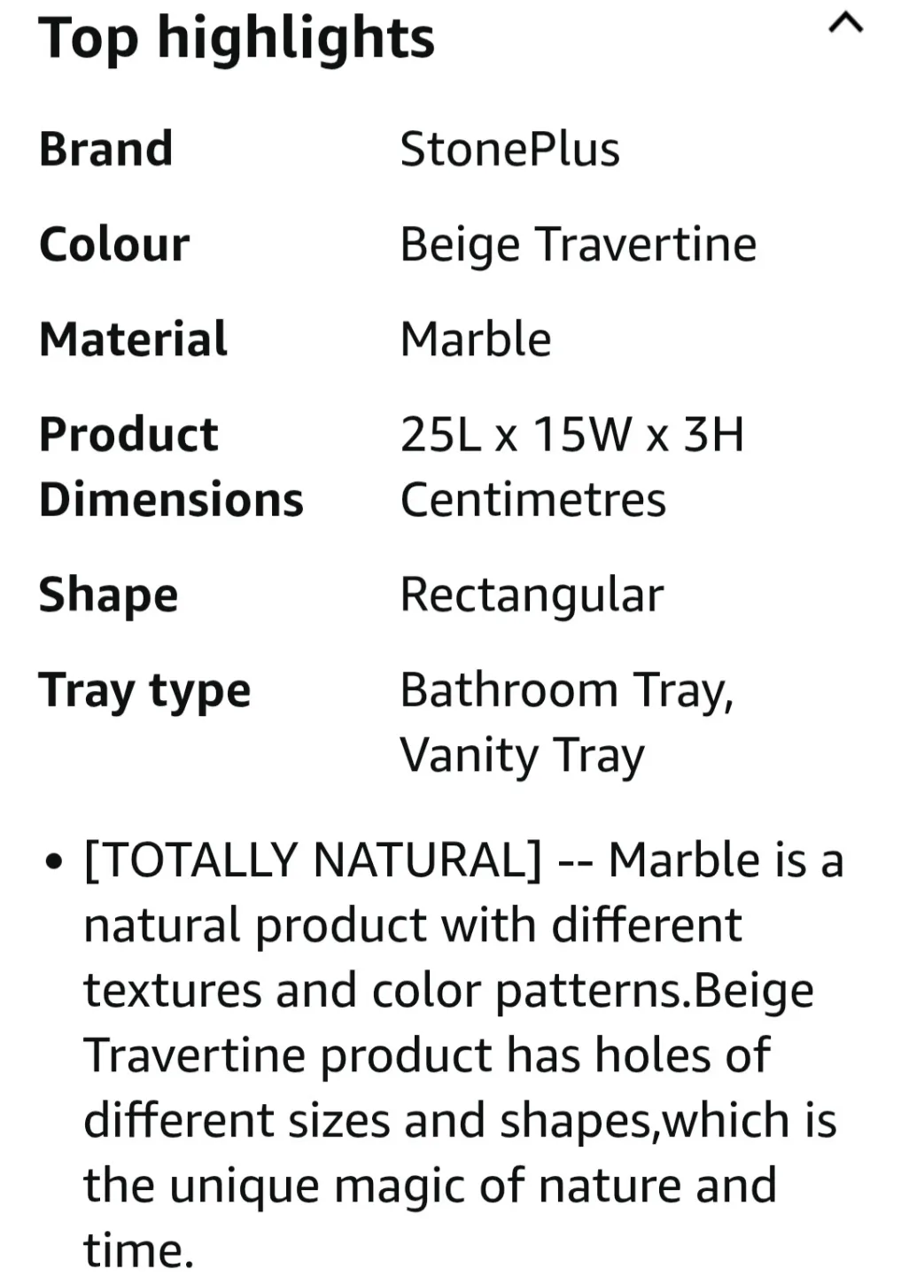 TRAVERTINE (STONE/MARBLE) Hand Made TRAY, MULTI-FUNCTIONAL image indicator(8)