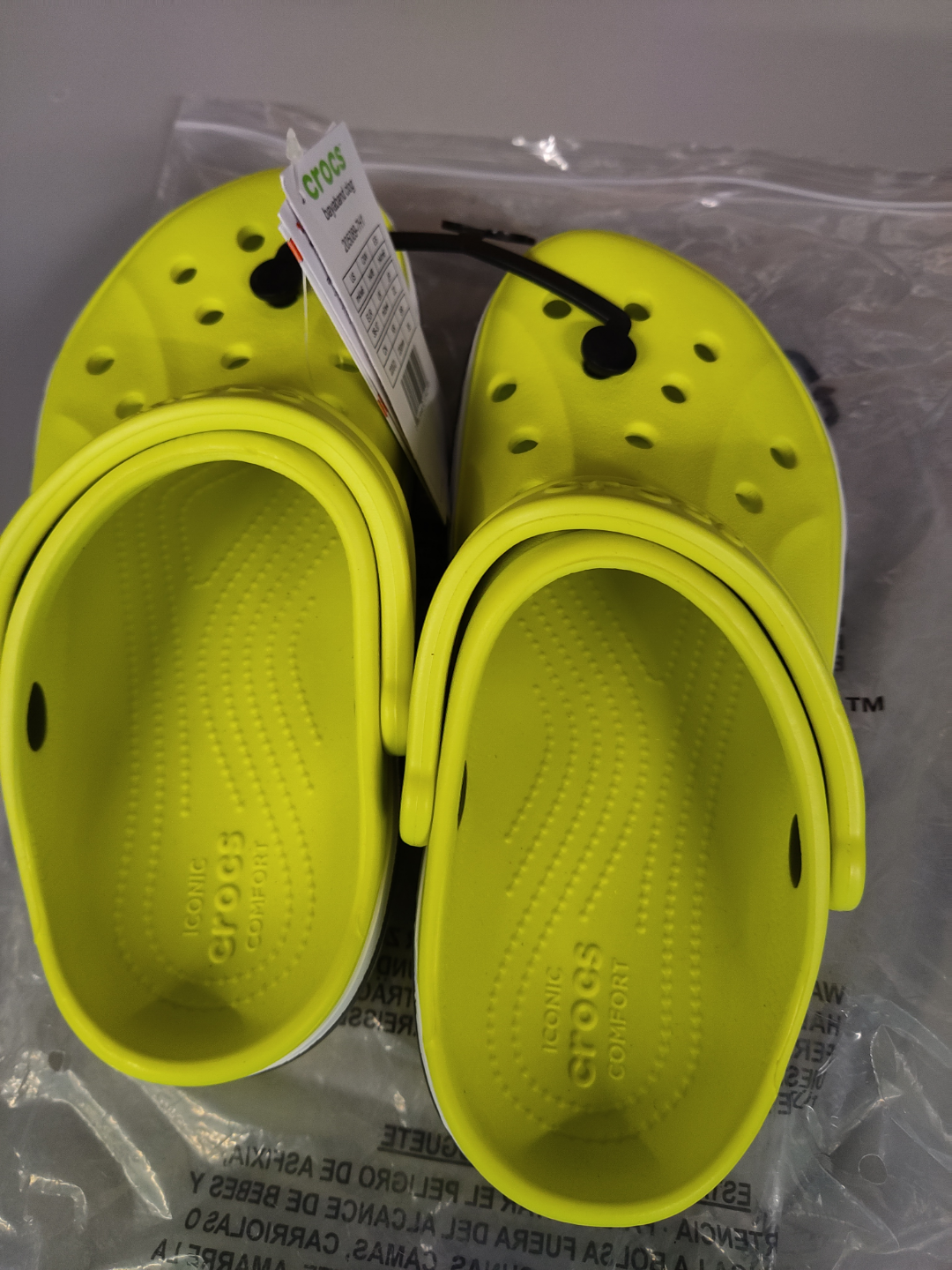 Crocs Bayaband Clog - Kids Size C6/7 (US) - Bright Yellow