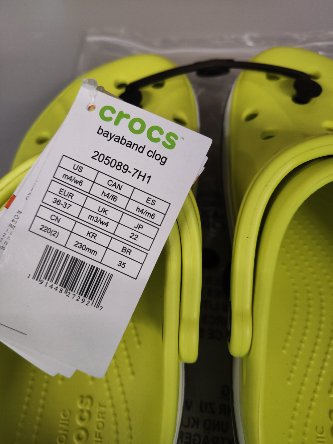 Crocs Bayaband Clog - Kids Size C6/7 (US) - Bright Yellow - photo 2