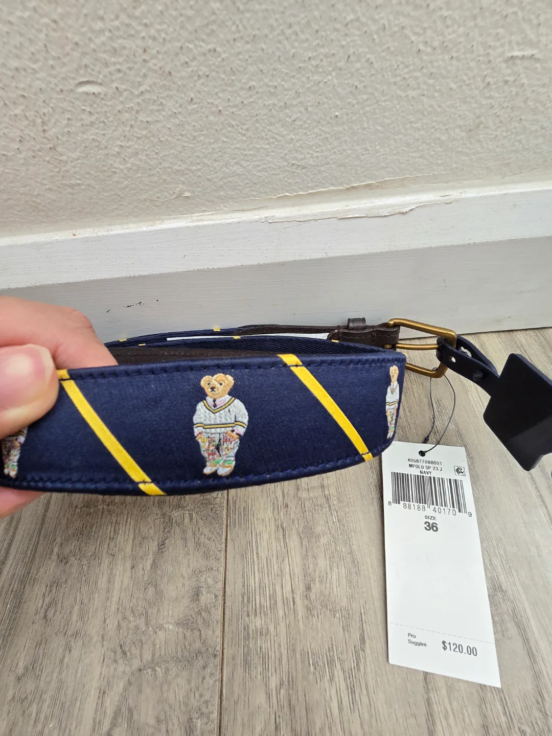 Polo Ralph Lauren Men's Bear Print Belt, Size 36 thumbnail