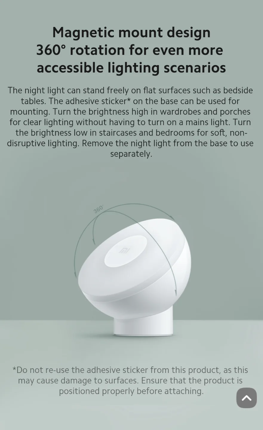 Xiaomi Mi Motion-Activated Night Light 2 - [ Brand New ] image indicator(3)