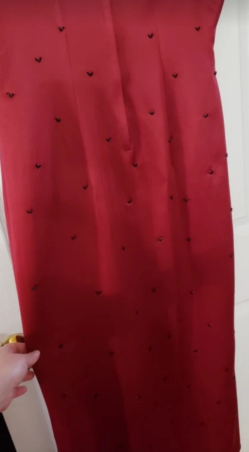 special occasion Stunning Red Beaded Maxi Dress - photo 4