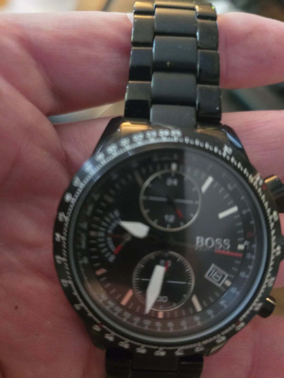 Hugo Boss Men's Black Chronograph Watch image indicator(4)