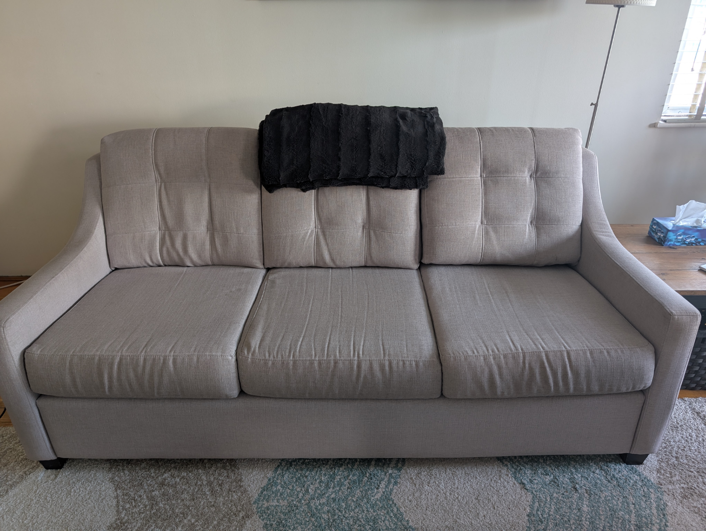 Light Grey Fabric Sofa