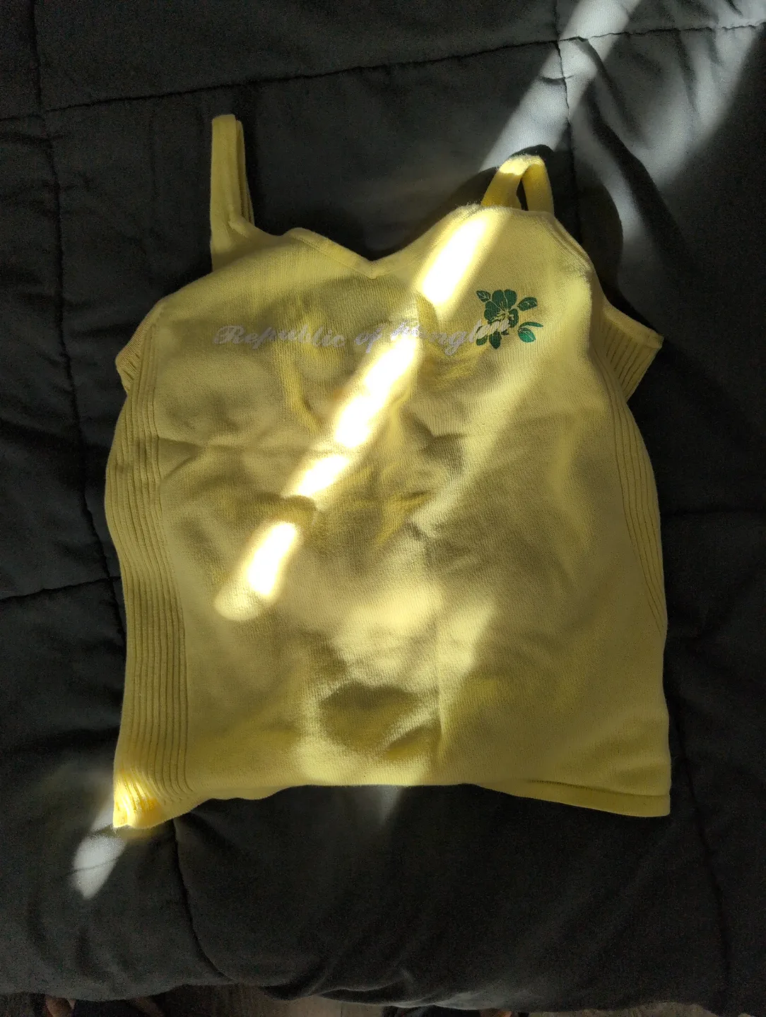 Republic of Angels Yellow Knit Tank Top #freecycle thumbnail