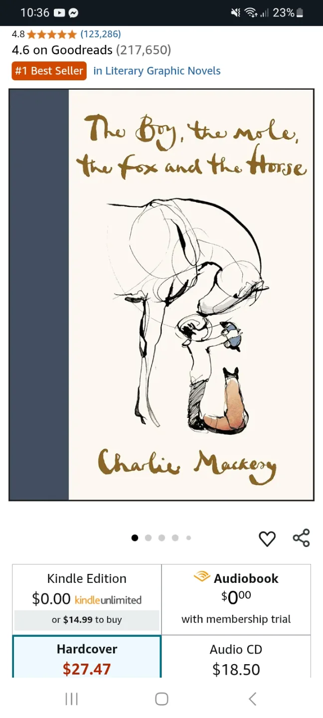 The Boy, the Mole, the Fox and the Horse Hardcover Book thumbnail
