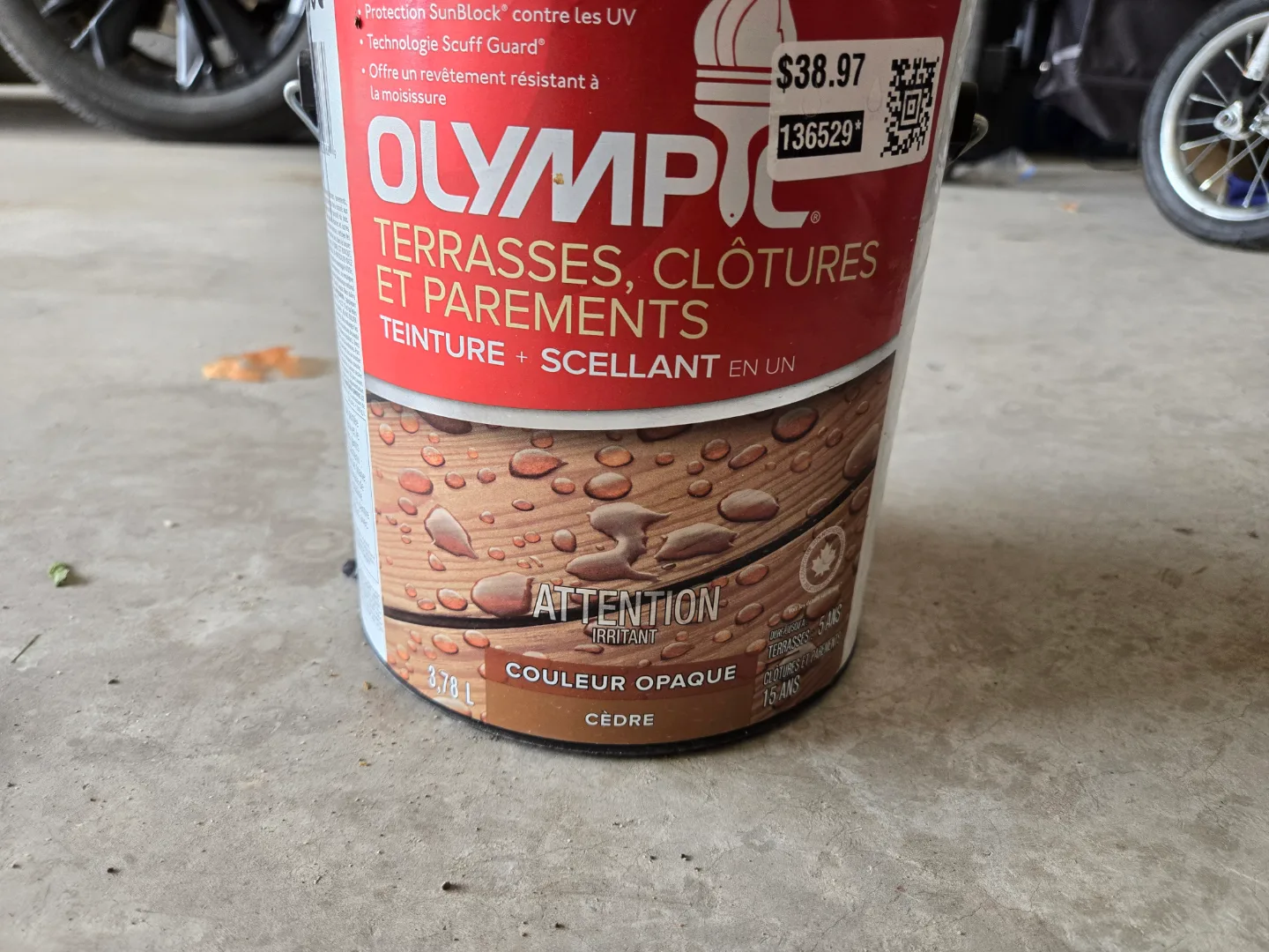 Olympic Cedar Stain and Sealer - 3.78L thumbnail