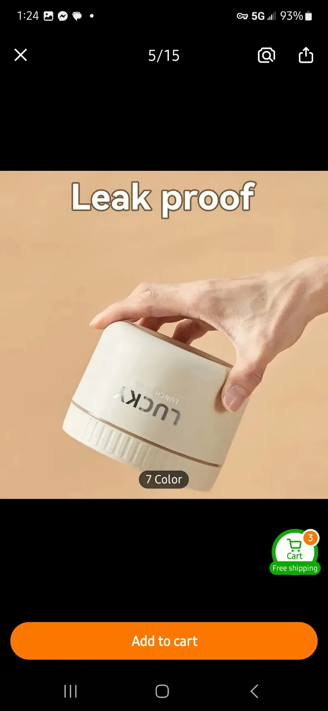 NEW 4-Piece Leakproof Lunch Box Set with Insulated Bag 🎒 image indicator(5)