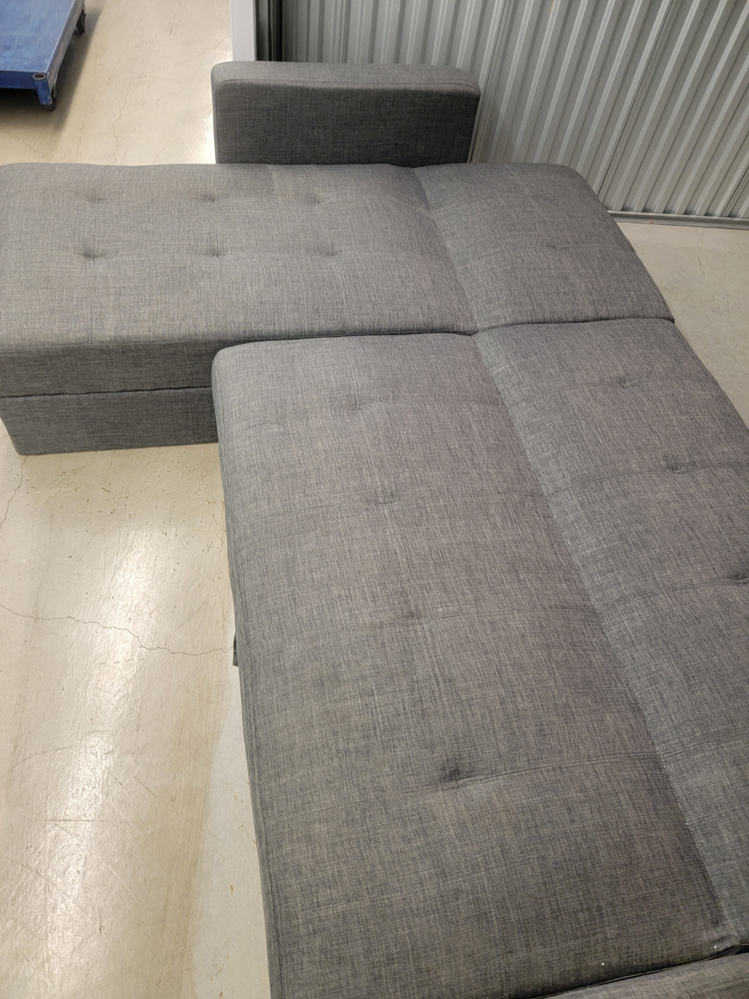 Grey Sectional Sofa Bed with Storage - photo 5