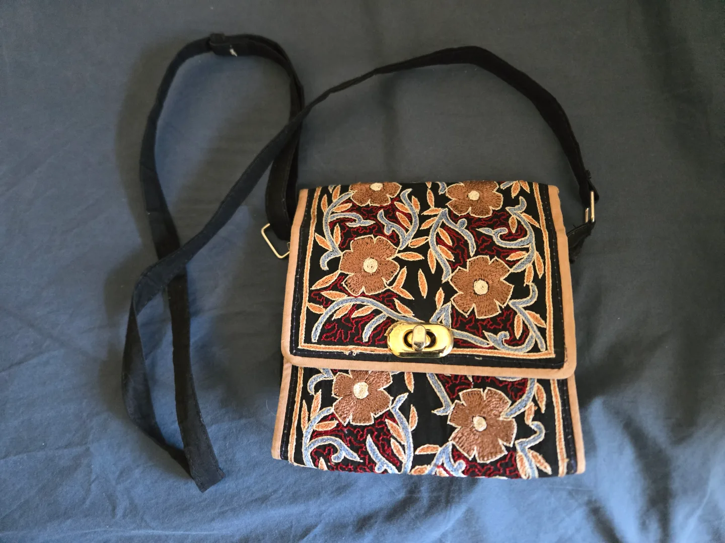 Embroidered Floral Crossbody Bag thumbnail