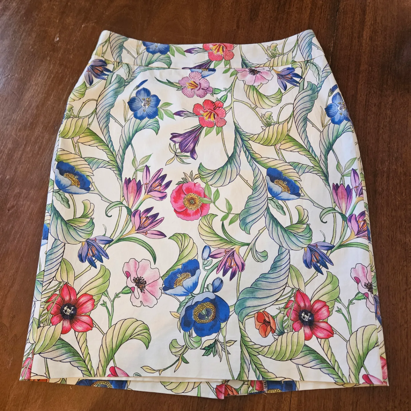 Ann Taylor Factory Womens Floral Pencil Skirt Lined Casual Sz 6 thumbnail