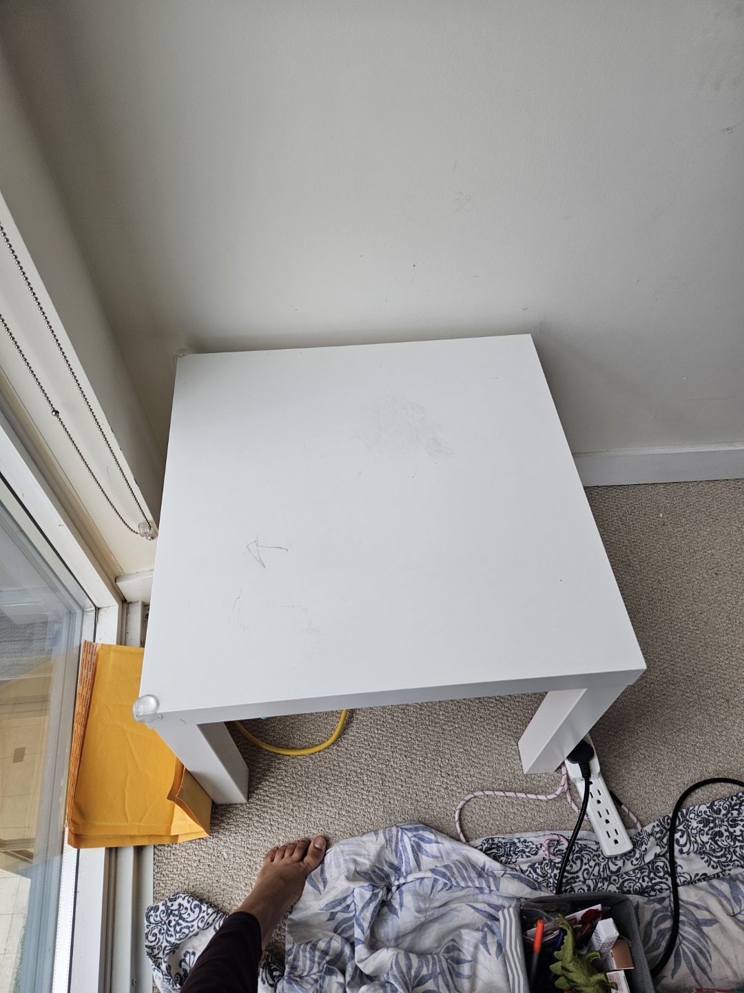 White Square Side Table  one small one big - photo 5
