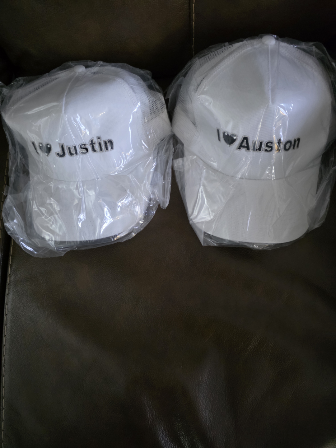 Two  White Trucker Hats