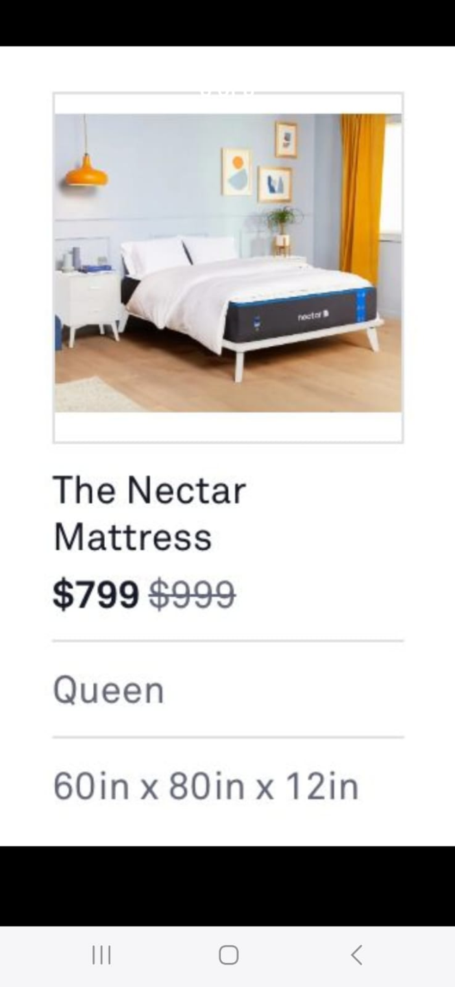 Nectar Queen Mattress - Great Condition - photo 4