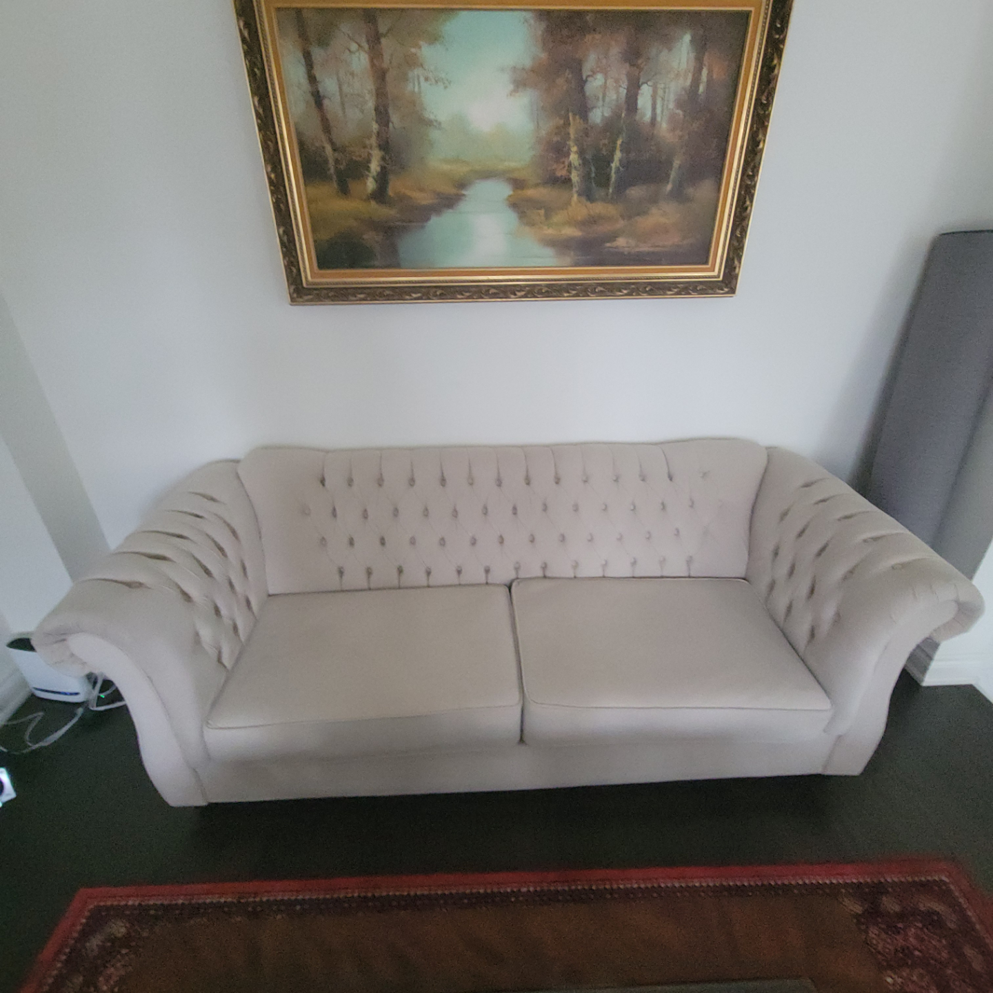Elegant Sofa snd love seat - Cream Button Tufted