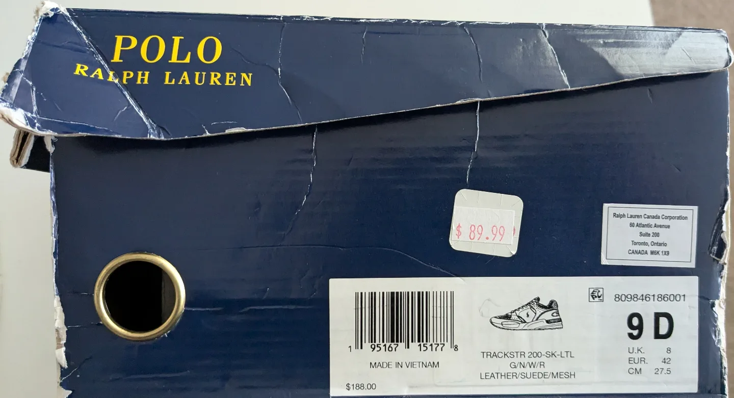 Polo Ralph Lauren leather sneakers size 9 thumbnail