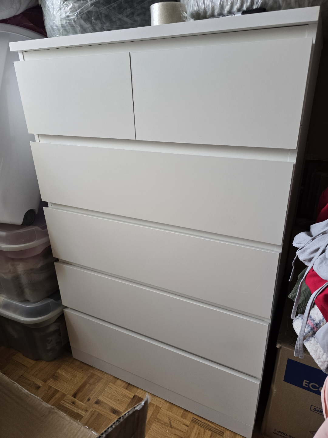 IKEA MALM 5-drawer chest white
