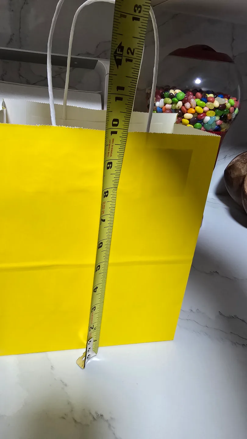 Bulk Yellow Paper Gift Bags with Handles image indicator(4)
