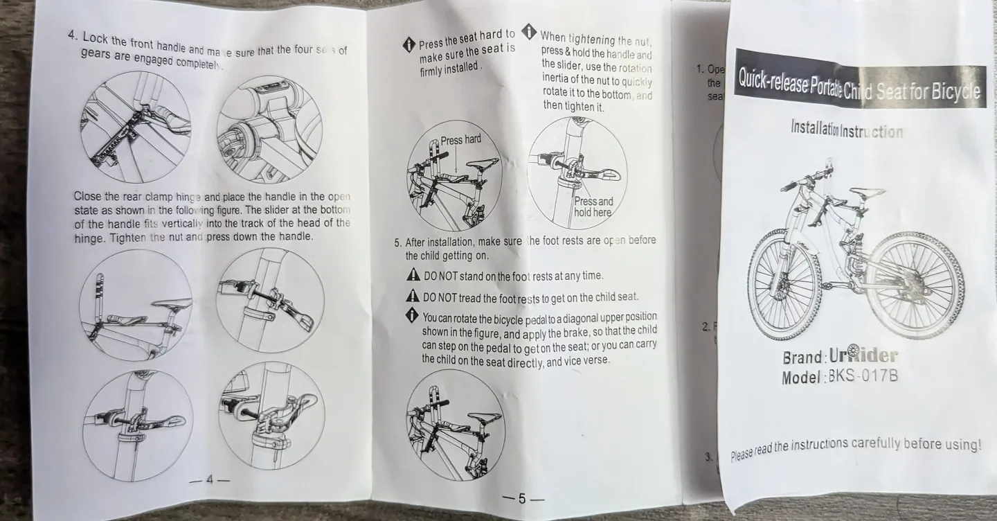 UrRider Bicycle Child Seat image indicator(6)