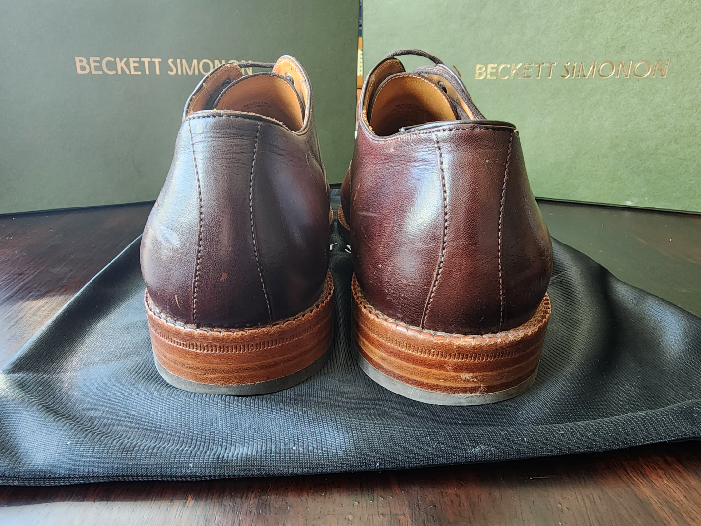 Beckett Simonon Men's Brown Leather Oxford Shoes - Size 9.5 - photo 3