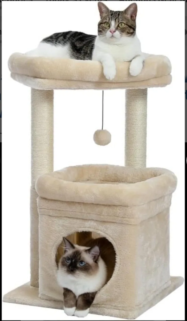New Grey PAWZ Road Cat Tree Multi-level Cat Tower thumbnail