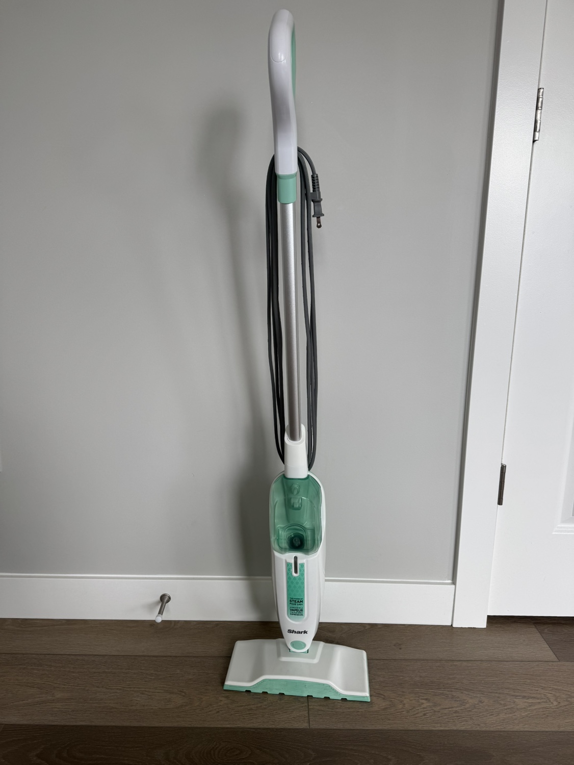 Shark Steam Mop, White/Seafoam Blue, 12.68 fl oz