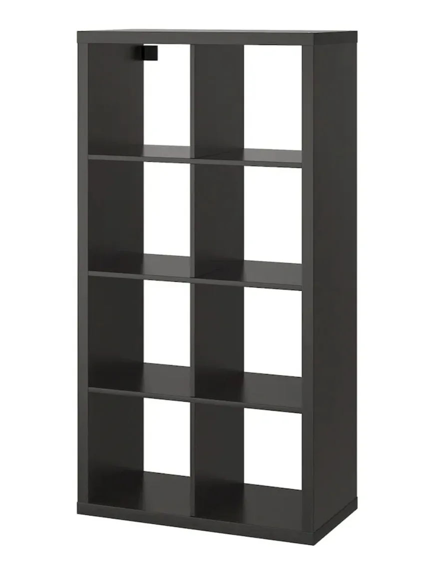2 IKEA KALLAX Shelving Units - Black-Brown thumbnail
