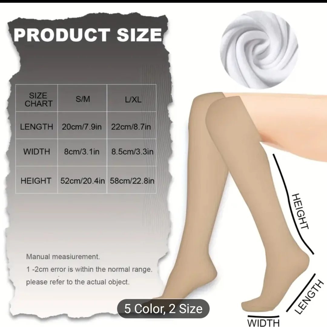 long Compression Stockings over knee long image indicator(6)