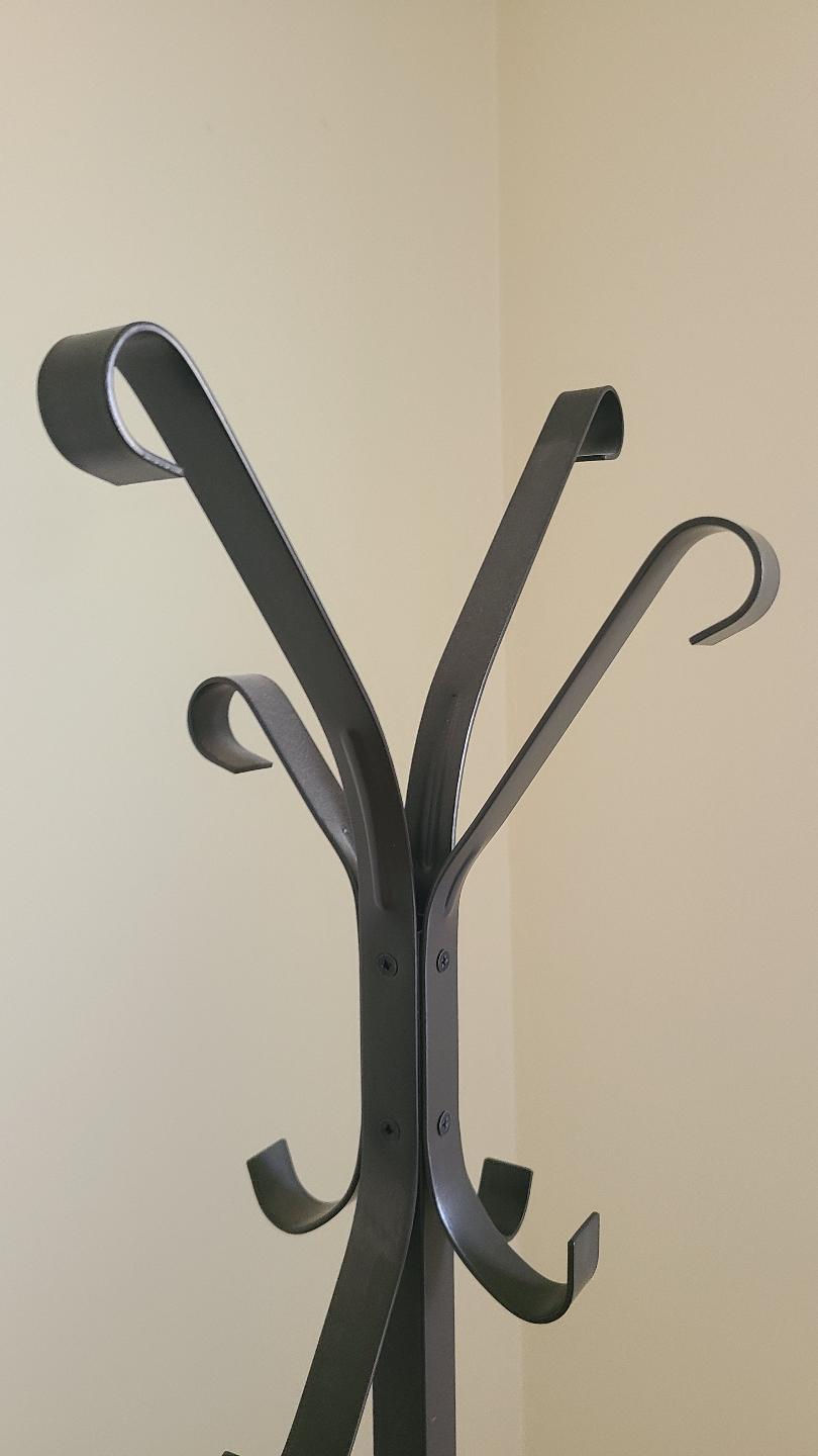 Black Metal Coat Rack Stand - photo 5