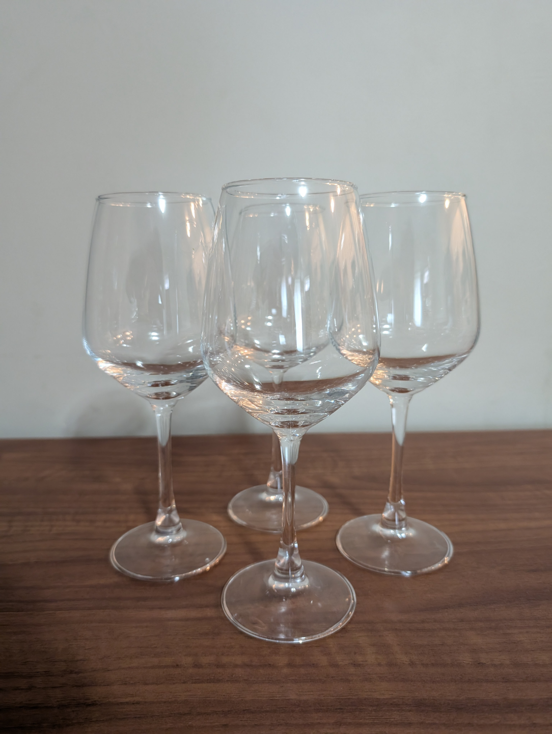 Set of four wine glasses