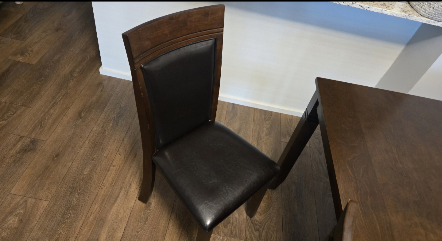 Dining table with 4 chairs - (Brown) - photo 5