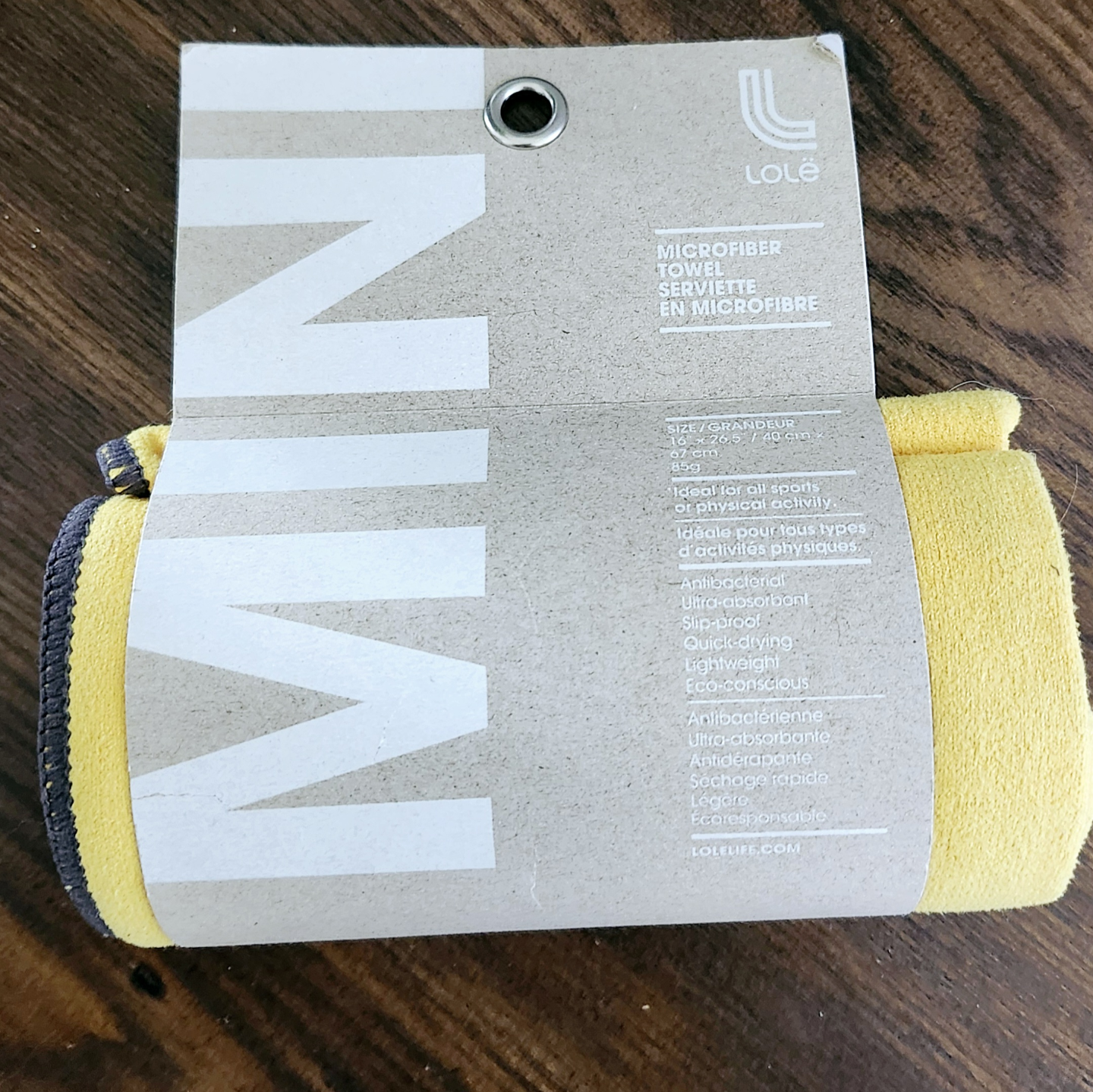 LOLë mini Microfiber Towel - Yellow