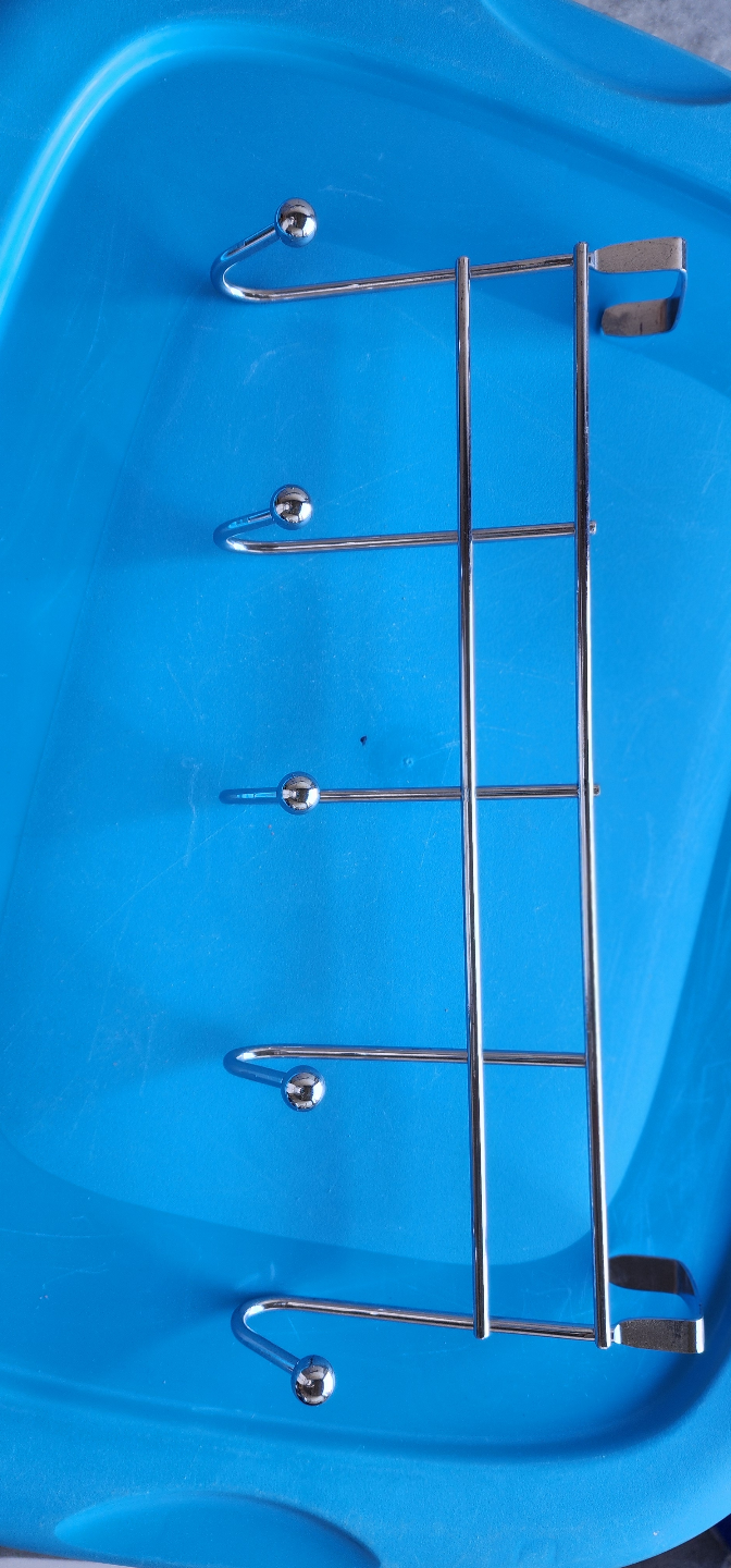 Chrome 5 Hook Wall Mounted Rack