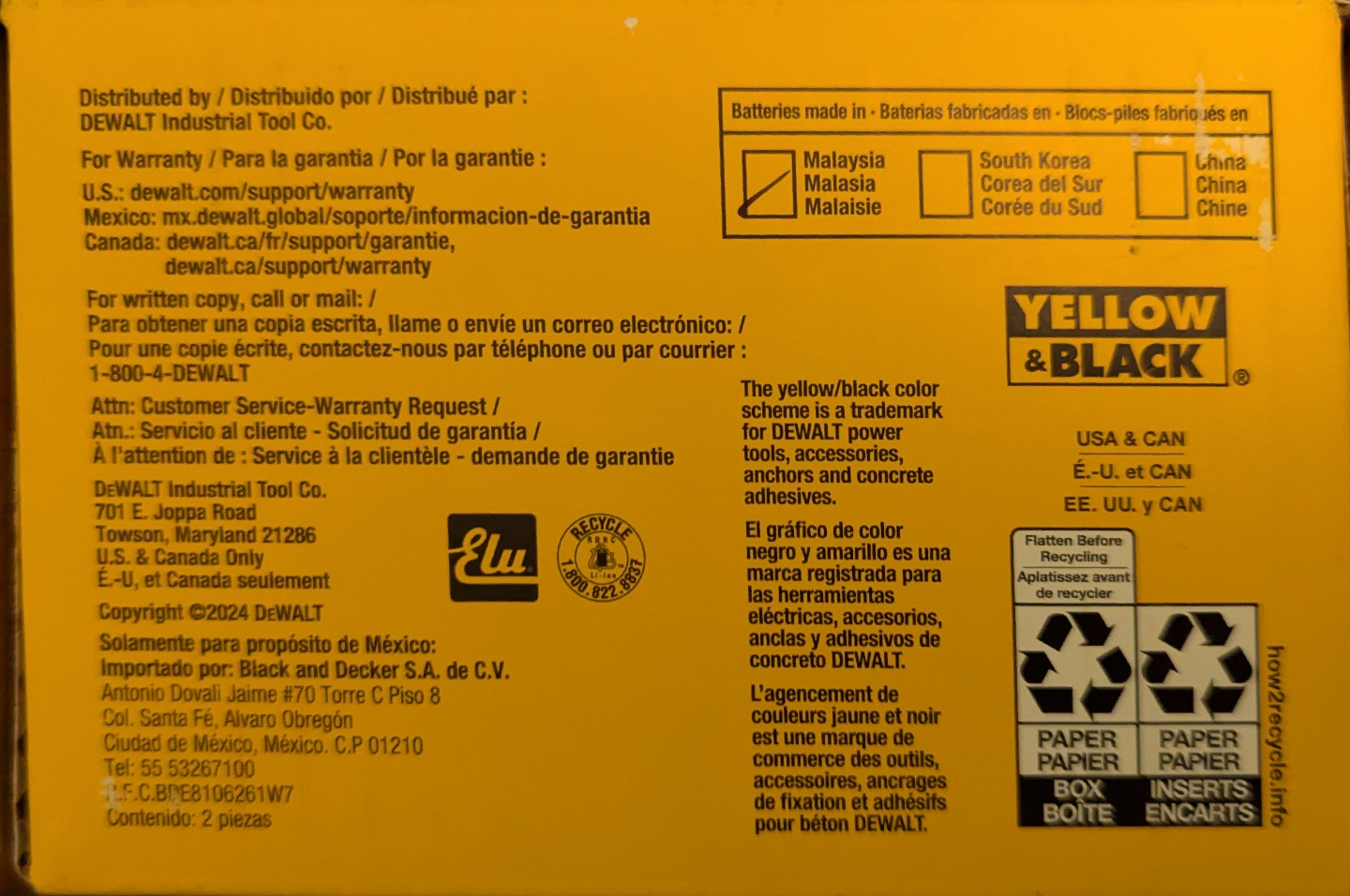 Dewalt 20V Max 4Ah Lithium Ion Battery - 2 Pack - photo 2