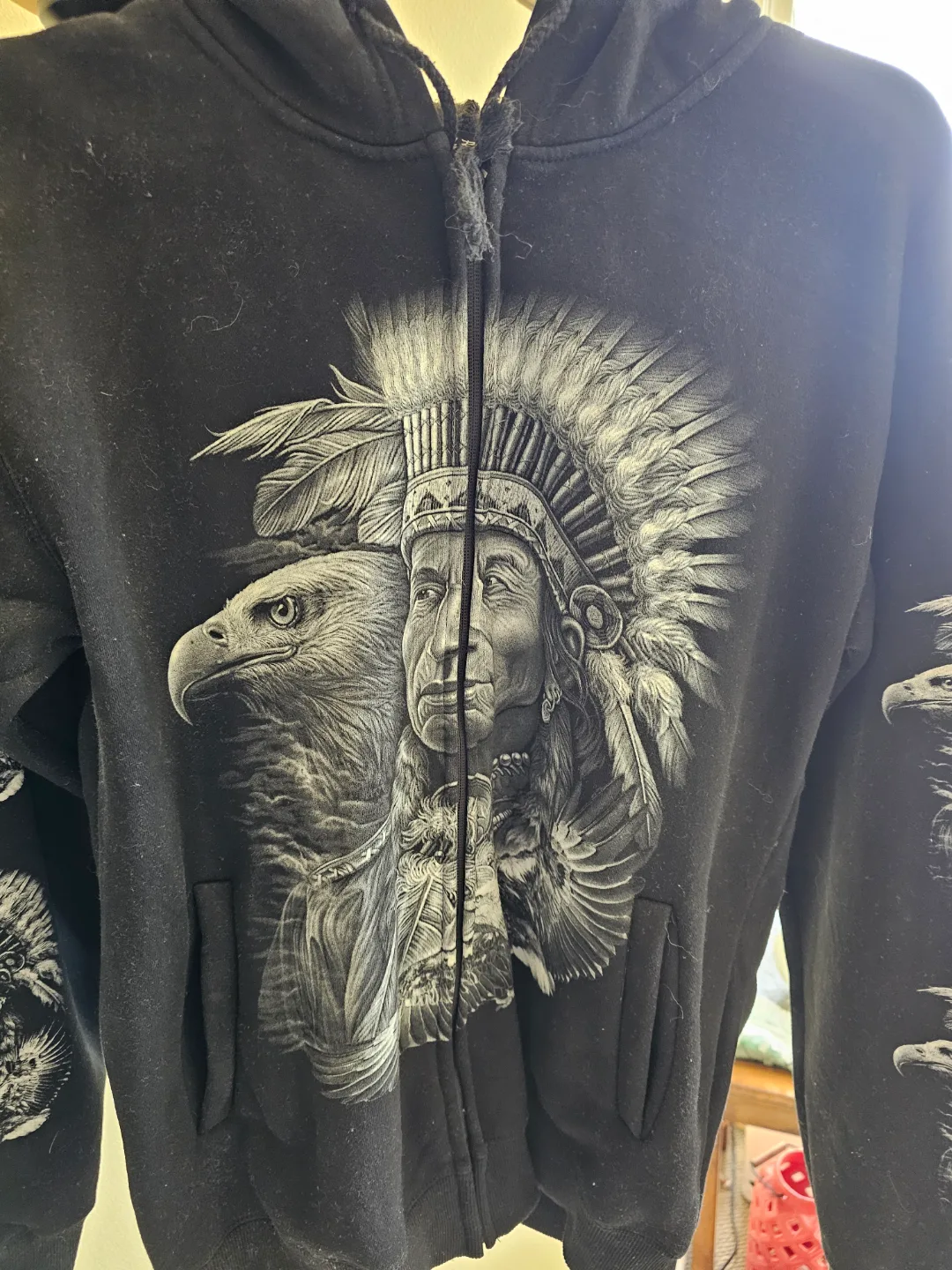 Native American Zip-Up Hoodie,unisex image indicator(2)