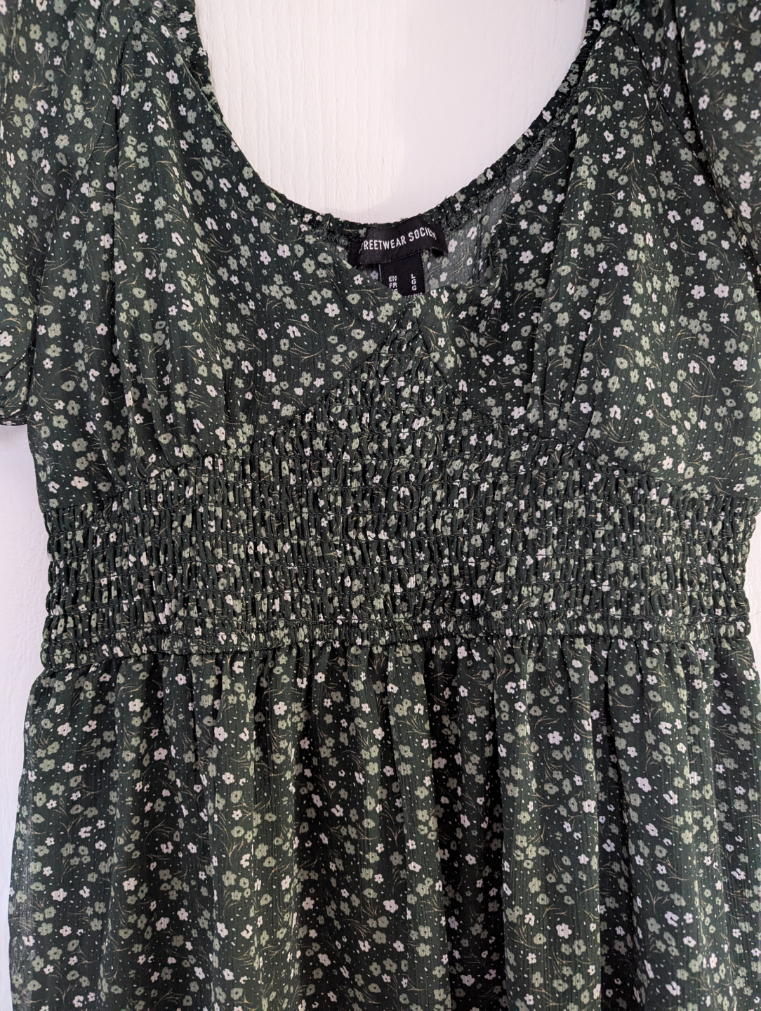 Green floral mini dress 🧡 - photo 2