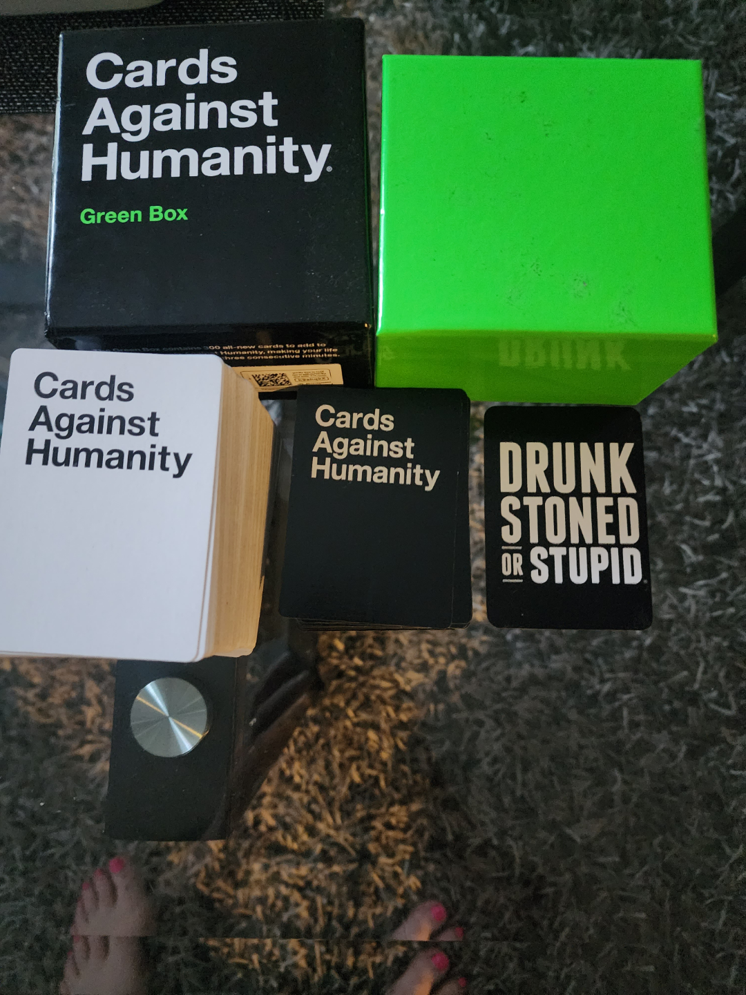 Cards Against Humanity Green Box & Drunk Stoned or Stupid - photo 3