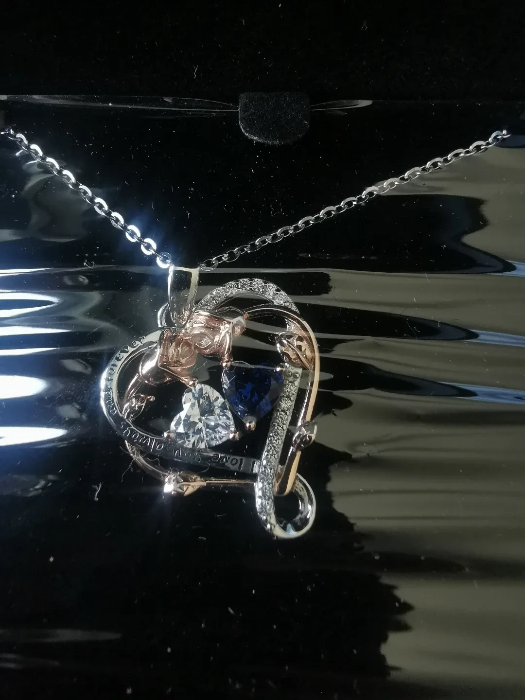 925 SILVER HEART SHAPE ROSE GOLD NECKLACE image indicator(5)