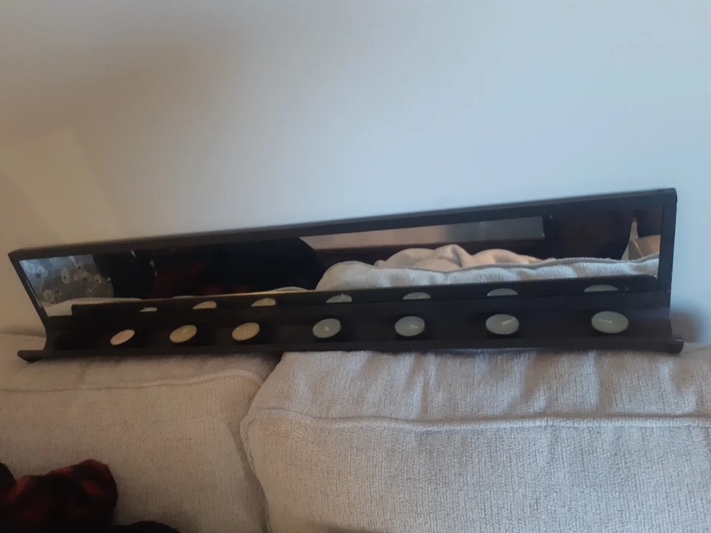 Long mirrored candle holder thumbnail