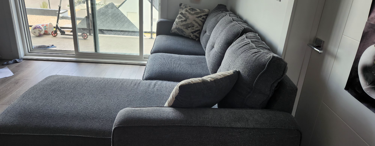 Grey Sectional Sofa with Pull-Out Sleeper - photo 5