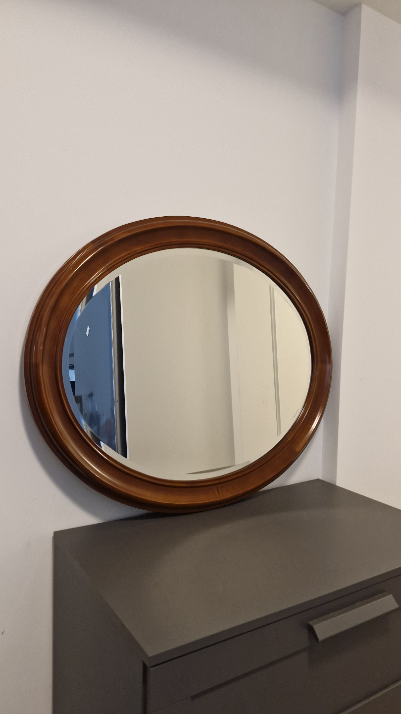 Oval Wooden Framed Mirror - photo 4