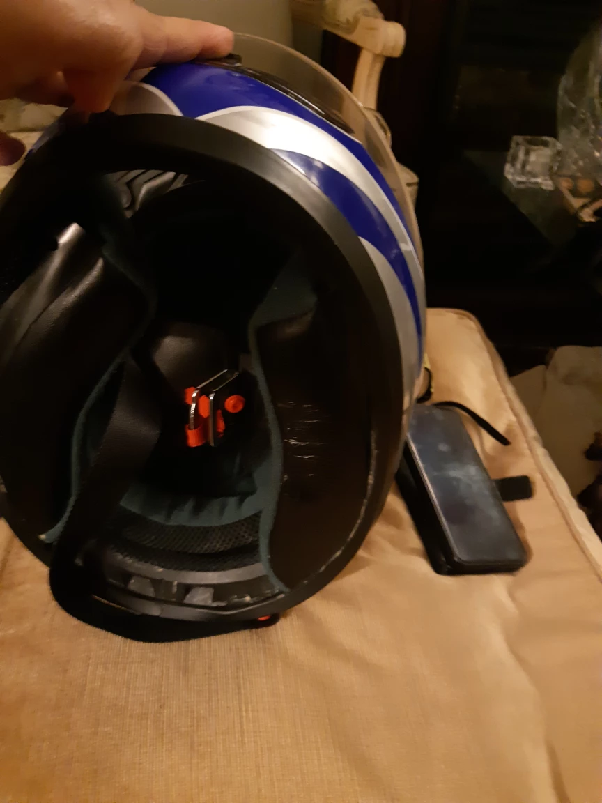 Used MOX Motorcycle Helmet - Blue and Silver - photo 2