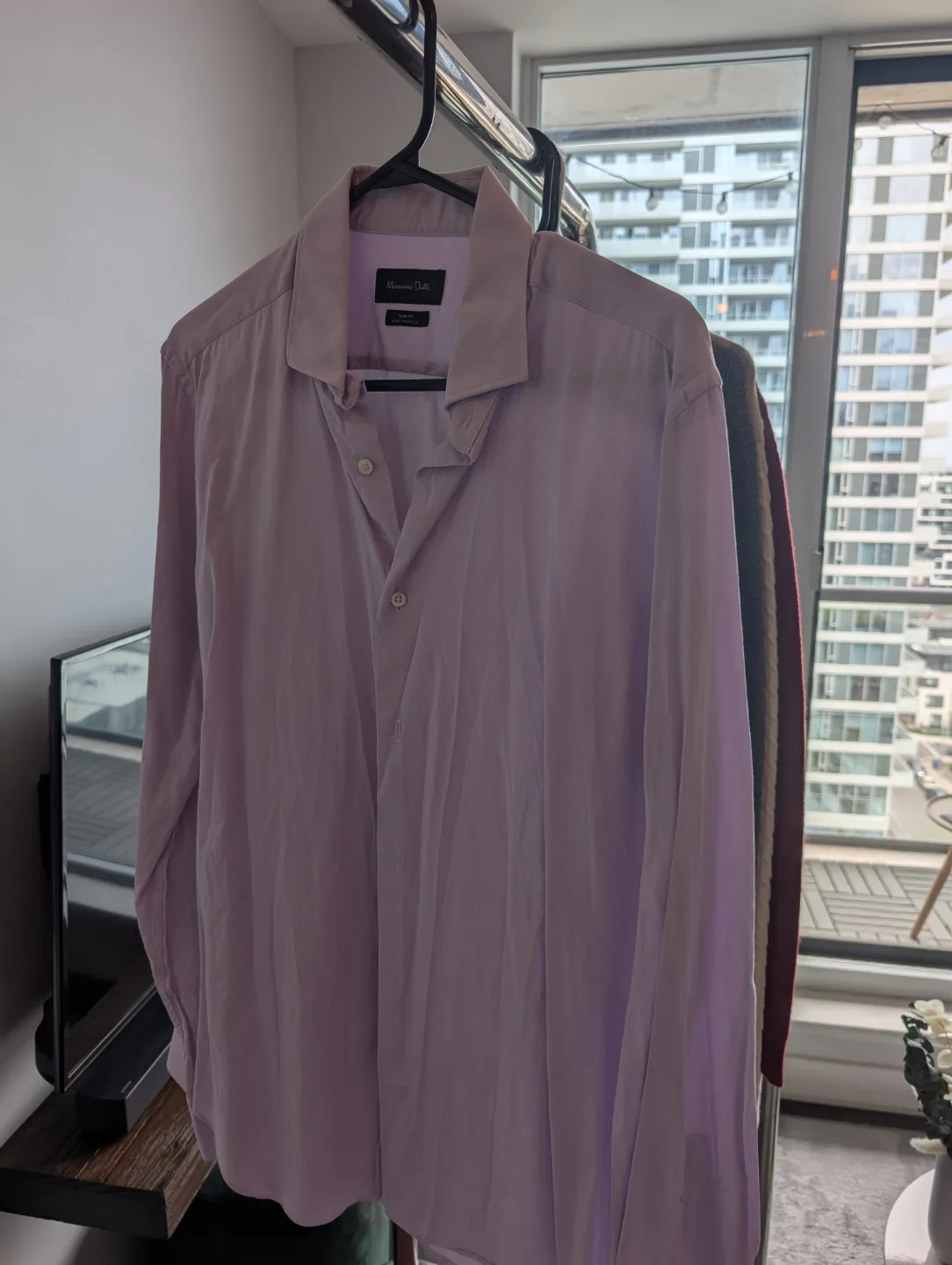 Lavender Massimo Dutti Men's Long Sleeve Shirt thumbnail
