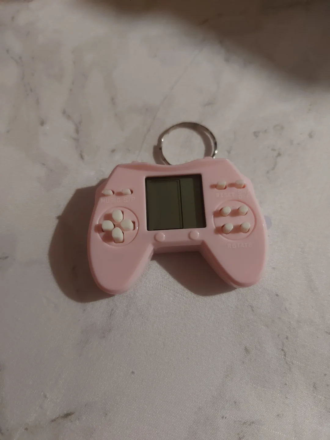 Miniature Pink Handheld Game Keychain thumbnail