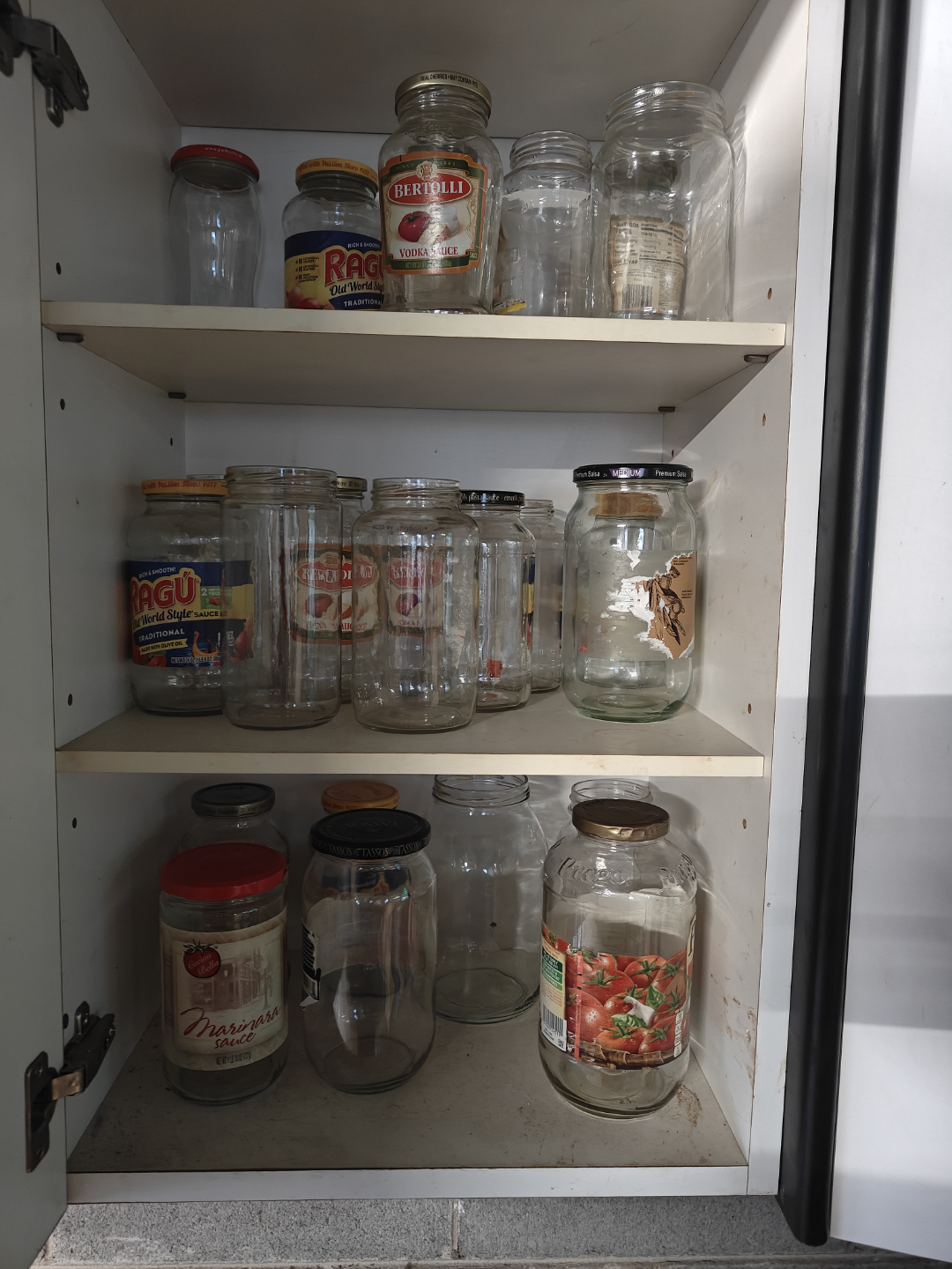 Lot of Empty Glass Jars