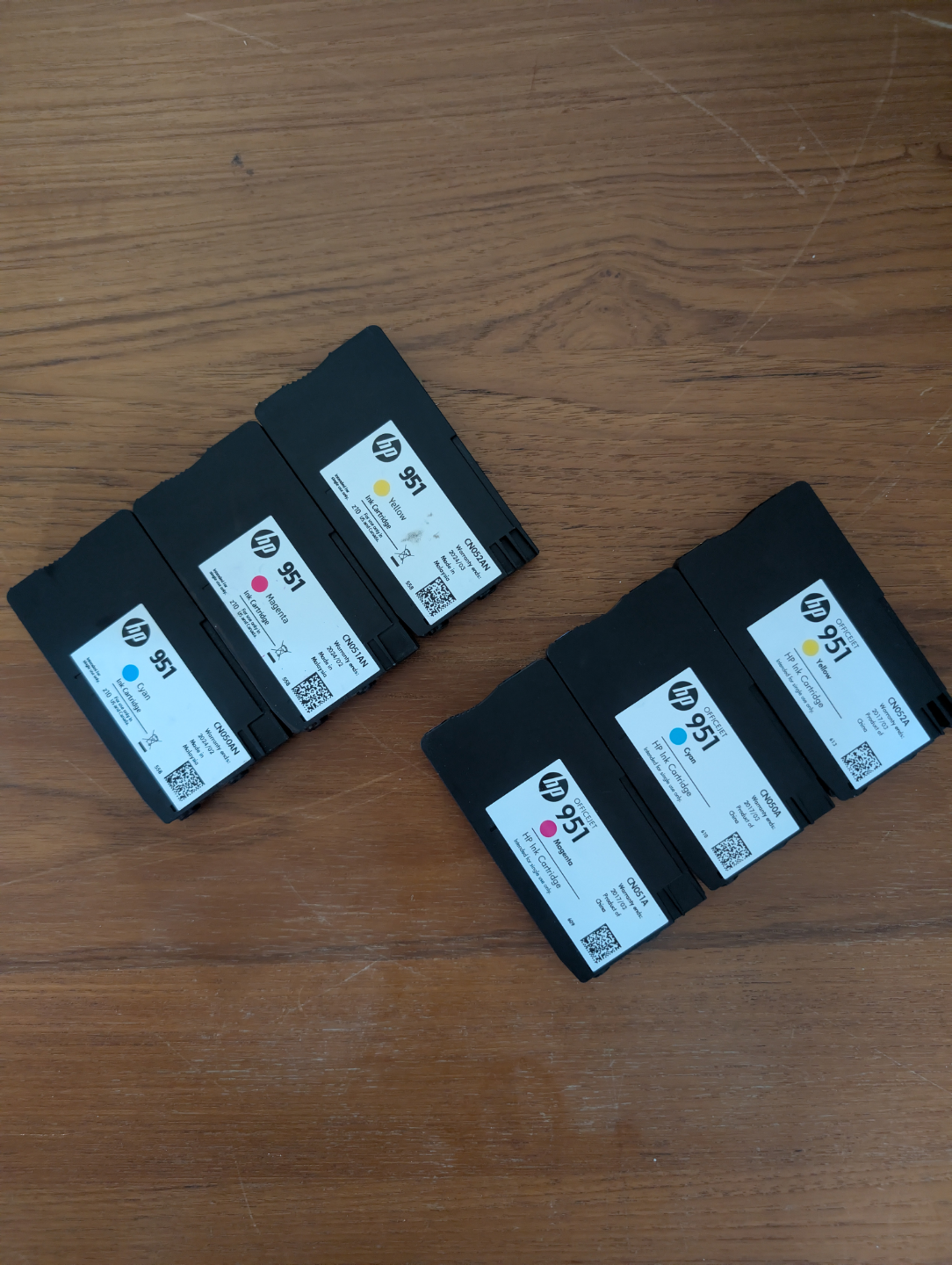 HP 951XL Ink Cartridges (Cyan, Magenta, Yellow)