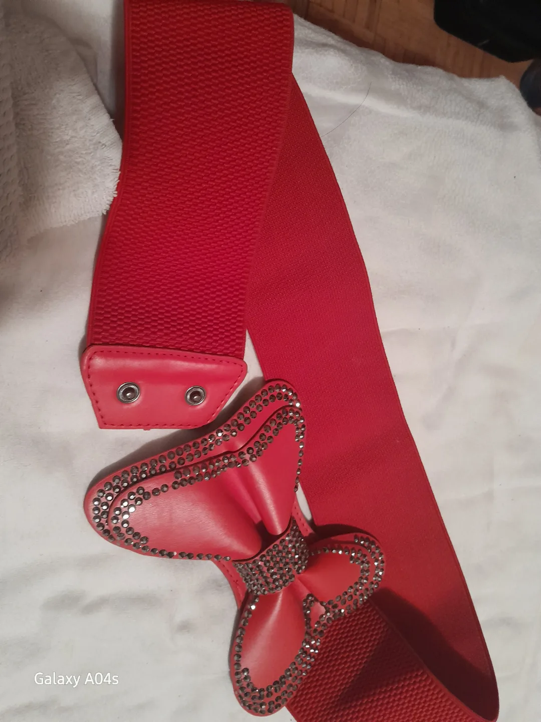 Red Rhinestone Bow Belt image indicator(3)