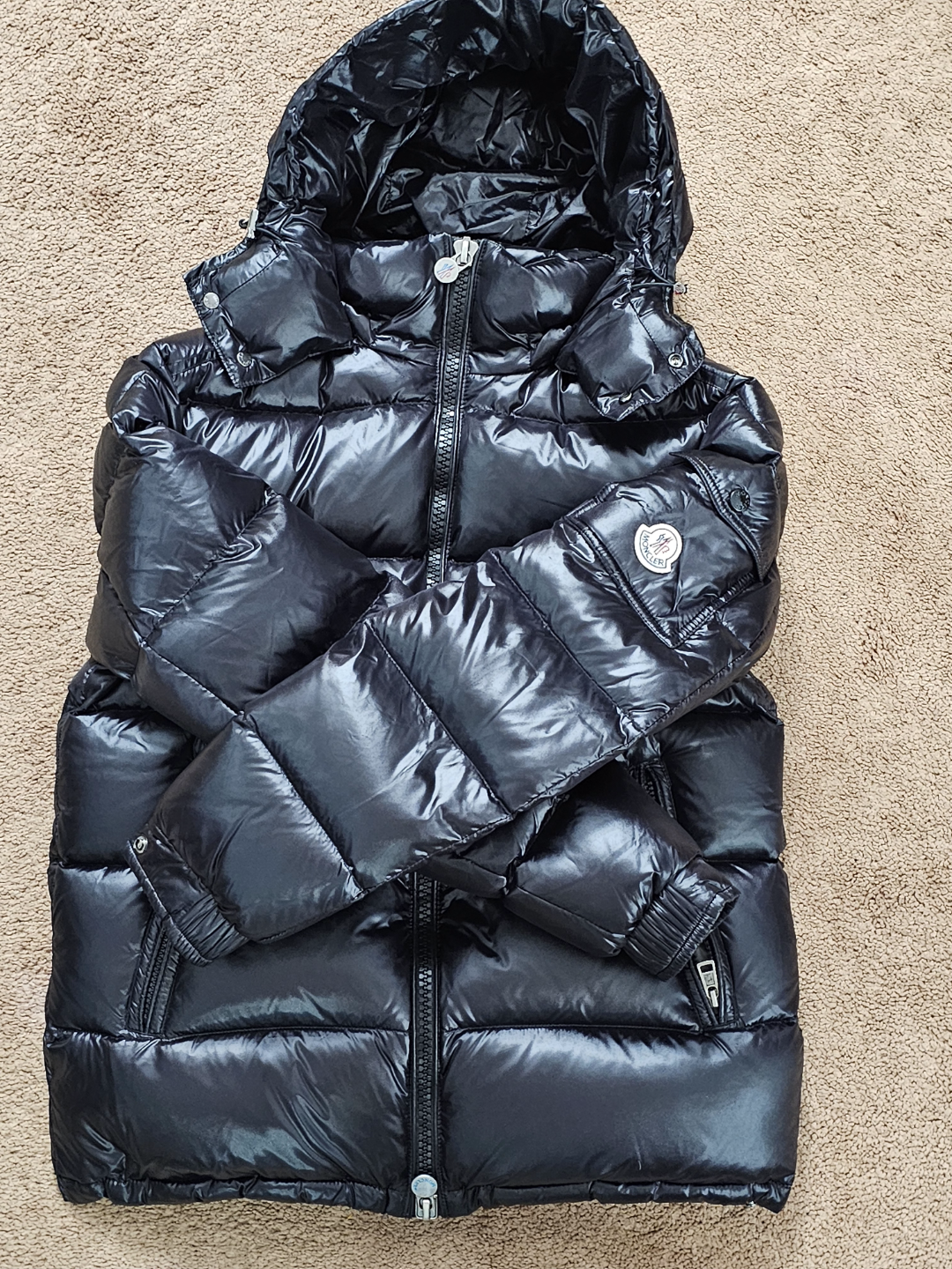 authentic Moncler maya Black Down Puffer Jacket