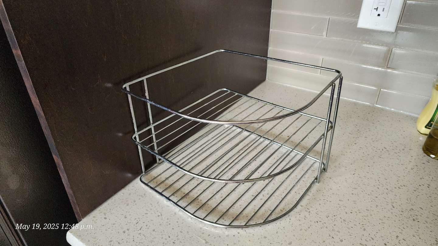 Chrome Two-Tiered Countertop Organizer - photo 2